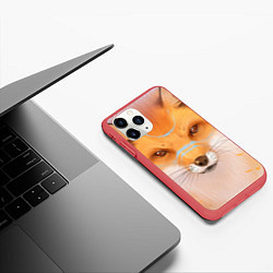 Чехол iPhone 11 Pro матовый Лиса, цвет: 3D-красный — фото 2