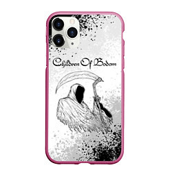 Чехол iPhone 11 Pro матовый Children of Bodom Z, цвет: 3D-малиновый