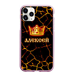 Чехол iPhone 11 Pro матовый Алексей, цвет: 3D-розовый