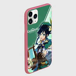 Чехол iPhone 11 Pro матовый Genshin Impact, цвет: 3D-малиновый — фото 2
