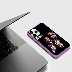 Чехол iPhone 11 Pro матовый The Beatles, цвет: 3D-фиолетовый — фото 2