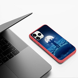 Чехол iPhone 11 Pro матовый Ангел, цвет: 3D-красный — фото 2