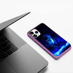 Чехол iPhone 11 Pro матовый Dark Wolf, цвет: 3D-фиолетовый — фото 2