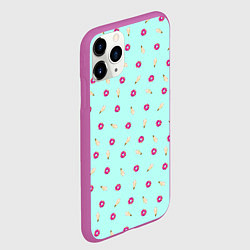Чехол iPhone 11 Pro матовый ПОНЧИК И МОРОЖЕНКА, цвет: 3D-фиолетовый — фото 2