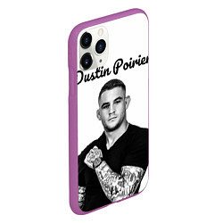 Чехол iPhone 11 Pro матовый Dustin Poirier, цвет: 3D-фиолетовый — фото 2