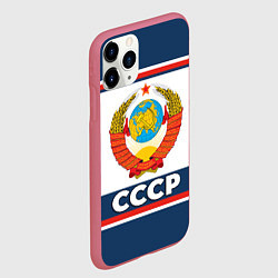 Чехол iPhone 11 Pro матовый СССР, цвет: 3D-малиновый — фото 2