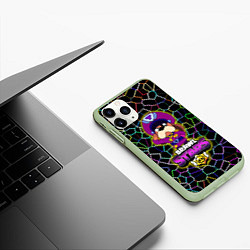 Чехол iPhone 11 Pro матовый Brawl StarsColonel Ruffs, цвет: 3D-салатовый — фото 2