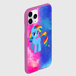 Чехол iPhone 11 Pro матовый Радуга Дэш, цвет: 3D-фиолетовый — фото 2