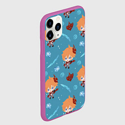 Чехол iPhone 11 Pro матовый Чиби Чайльд, цвет: 3D-фиолетовый — фото 2