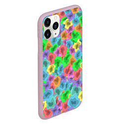 Чехол iPhone 11 Pro матовый NEON ABSTRACTION, цвет: 3D-розовый — фото 2