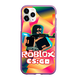 Чехол iPhone 11 Pro матовый CS:GO Roblox, цвет: 3D-фиолетовый