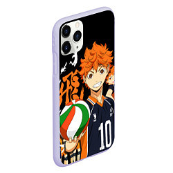 Чехол iPhone 11 Pro матовый ВОЛЕЙБОЛ!! HAIKYUU!!, цвет: 3D-светло-сиреневый — фото 2