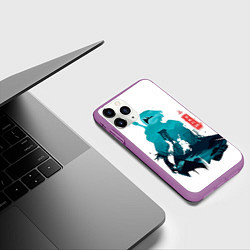 Чехол iPhone 11 Pro матовый NIER AUTOMATA 2B, цвет: 3D-фиолетовый — фото 2