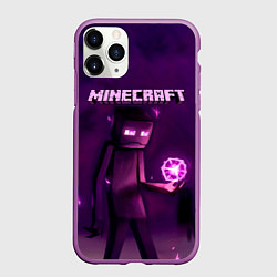 Чехол iPhone 11 Pro матовый Minecraft Слендермен, цвет: 3D-фиолетовый