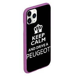 Чехол iPhone 11 Pro матовый Drive a Peugeot!, цвет: 3D-фиолетовый — фото 2