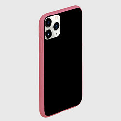 Чехол iPhone 11 Pro матовый ЧЁРНАЯ МАСКА, цвет: 3D-малиновый — фото 2