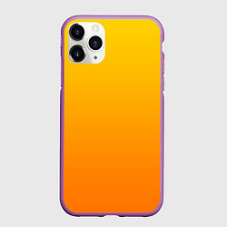 Чехол iPhone 11 Pro матовый Оранжевый градиент, цвет: 3D-фиолетовый