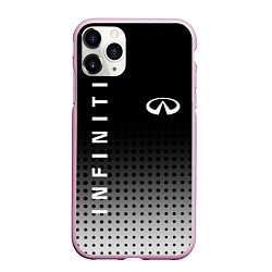 Чехол iPhone 11 Pro матовый Infiniti, цвет: 3D-розовый