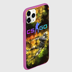 Чехол iPhone 11 Pro матовый CS GO Gold dust, цвет: 3D-фиолетовый — фото 2
