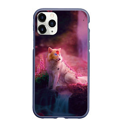 Чехол iPhone 11 Pro матовый Лисичка, цвет: 3D-серый