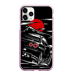 Чехол iPhone 11 Pro матовый Skyline R 34 R34 скайлайн, цвет: 3D-розовый