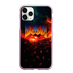 Чехол iPhone 11 Pro матовый DOOM MARS, цвет: 3D-розовый