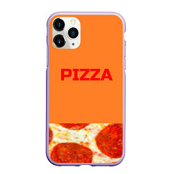 Чехол iPhone 11 Pro матовый Pizza, цвет: 3D-светло-сиреневый