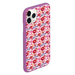 Чехол iPhone 11 Pro матовый LOVE, цвет: 3D-фиолетовый — фото 2