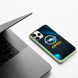 Чехол iPhone 11 Pro матовый OPEL ОПЕЛЬ, цвет: 3D-салатовый — фото 2