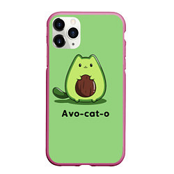 Чехол iPhone 11 Pro матовый Avo - cat - o, цвет: 3D-малиновый