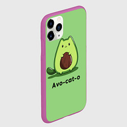 Чехол iPhone 11 Pro матовый Avo - cat - o, цвет: 3D-фиолетовый — фото 2