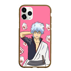 Чехол iPhone 11 Pro матовый Gintama Гинтама, цвет: 3D-коричневый