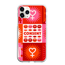 Чехол iPhone 11 Pro матовый Feminism, цвет: 3D-белый