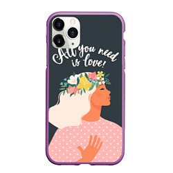 Чехол iPhone 11 Pro матовый All you need is love