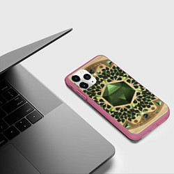 Чехол iPhone 11 Pro матовый DnD Dices: Pattern, цвет: 3D-малиновый — фото 2