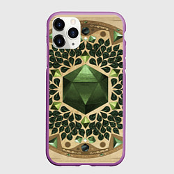Чехол iPhone 11 Pro матовый DnD Dices: Pattern, цвет: 3D-фиолетовый