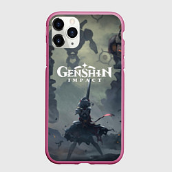 Чехол iPhone 11 Pro матовый Genshin impact Noelle, цвет: 3D-малиновый