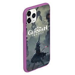 Чехол iPhone 11 Pro матовый Genshin impact Noelle, цвет: 3D-фиолетовый — фото 2