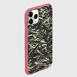 Чехол iPhone 11 Pro матовый Камуфляж - Димон, цвет: 3D-малиновый — фото 2