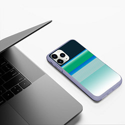 Чехол iPhone 11 Pro матовый Sea color, цвет: 3D-светло-сиреневый — фото 2