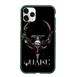 Чехол iPhone 11 Pro матовый Quake Champions, цвет: 3D-темно-зеленый