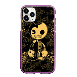 Чехол iPhone 11 Pro матовый Bendy And The Ink Machine краска, цвет: 3D-фиолетовый