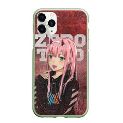 Чехол iPhone 11 Pro матовый Zero Two, цвет: 3D-салатовый