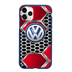 Чехол iPhone 11 Pro матовый VOLKSWAGEN, цвет: 3D-тёмно-синий