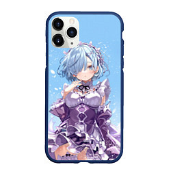 Чехол iPhone 11 Pro матовый Re:Zero, Рем, цвет: 3D-тёмно-синий