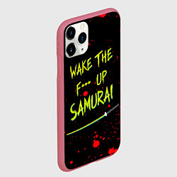 Чехол iPhone 11 Pro матовый WAKE THE F*** UP SAMURAI, цвет: 3D-малиновый — фото 2