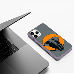 Чехол iPhone 11 Pro матовый Африканский Слон, цвет: 3D-серый — фото 2