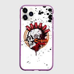 Чехол iPhone 11 Pro матовый Cyberpunk 2077, цвет: 3D-фиолетовый