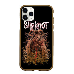 Чехол iPhone 11 Pro матовый SLIPKNOT, цвет: 3D-коричневый