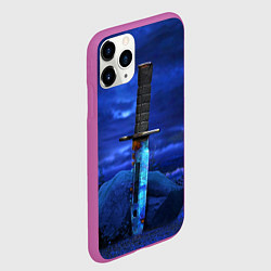 Чехол iPhone 11 Pro матовый КС ГО, цвет: 3D-фиолетовый — фото 2